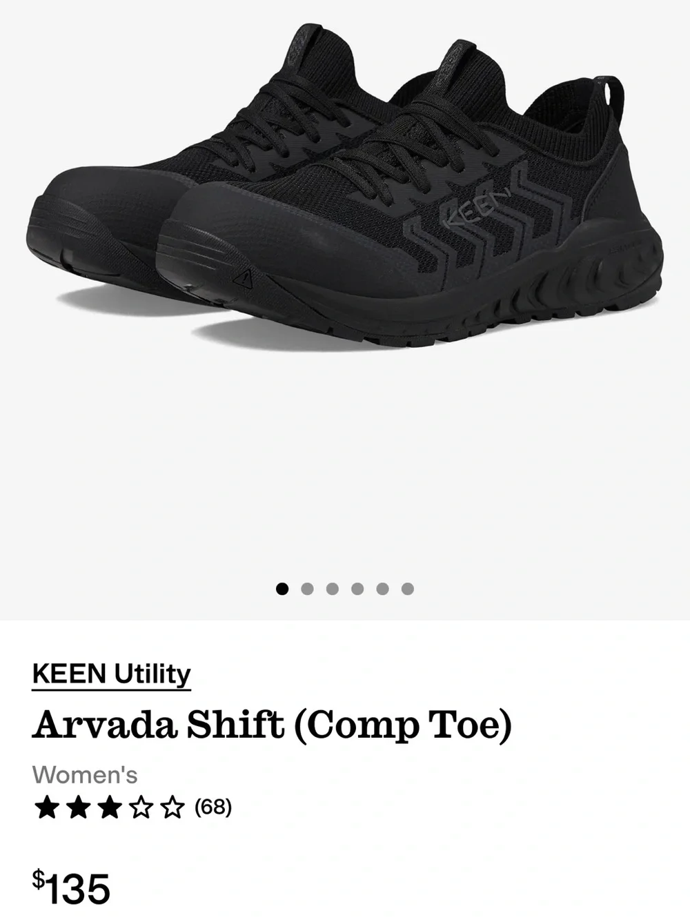 Keen Arvada Shift Comp Toe Shoe - Black